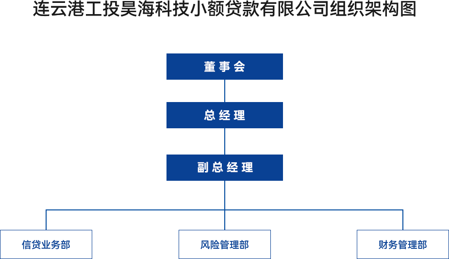 金融板塊-連云港工投昊?？萍夹☆~貸款有限公司組織架構(gòu)圖